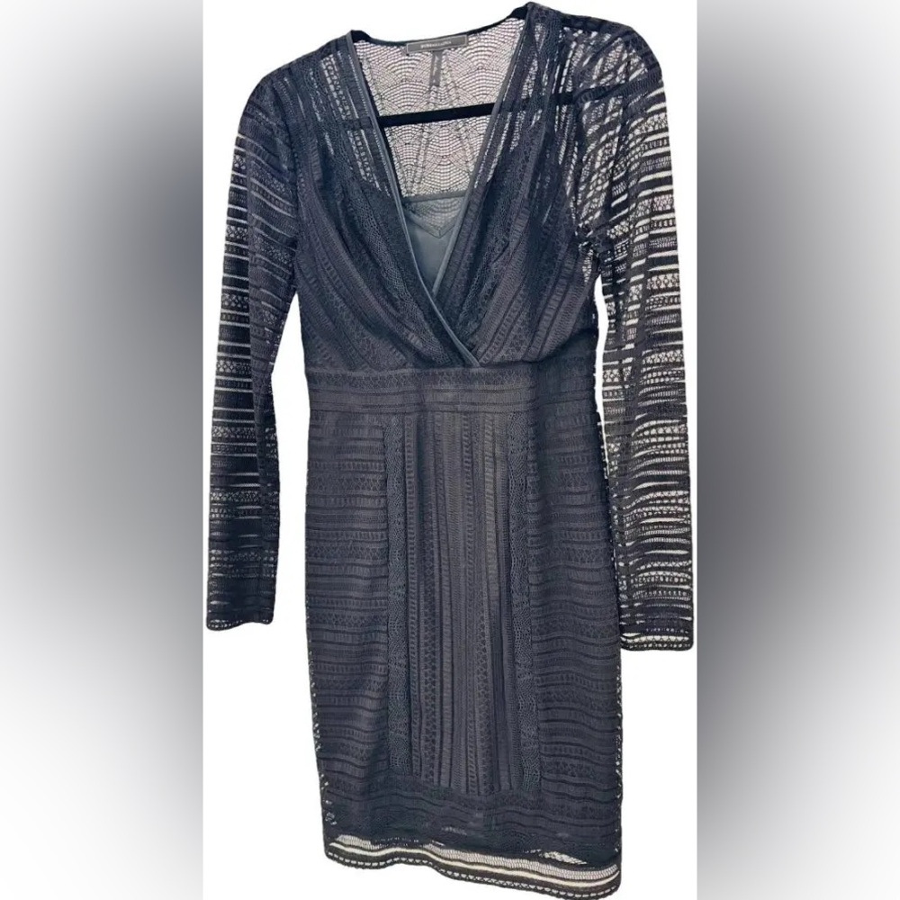 Brand New BCBG Maxazria Elegant Black Lace Dress with black lining